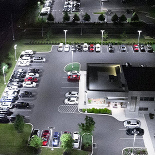 Parking lot shop light post