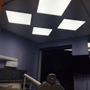 Innovative Placement of LED Panel Lights for Suspended Ceilings in Dental Offices