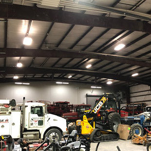 Easy Lighting Upgrade for Equipment Company Using Swing-Up Retrofits