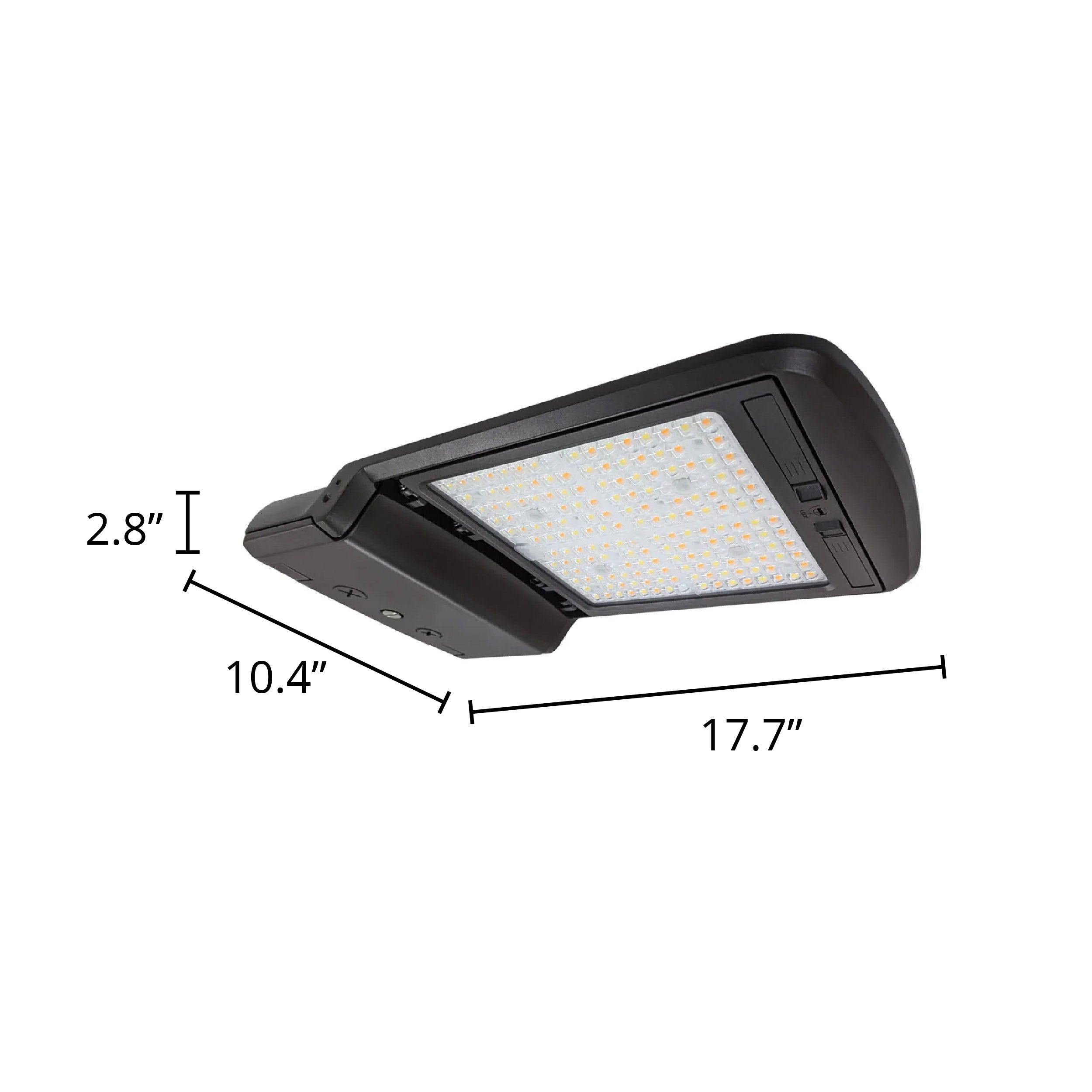 150W Selectable LED Shoebox Area Light, Swappable Optics