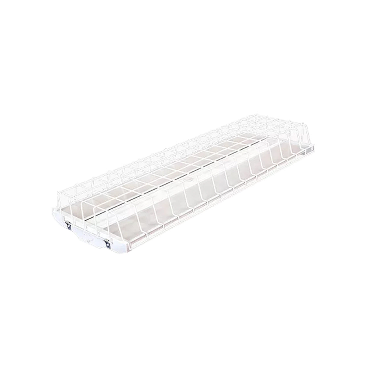 Wire Guard for 270W LHB4E High Bay designed to protect lighting fixtures with durable white metal construction