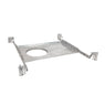 4 inch new construction frame-in for Nora Quartz downlights with adjustable metal brackets and central mounting hole