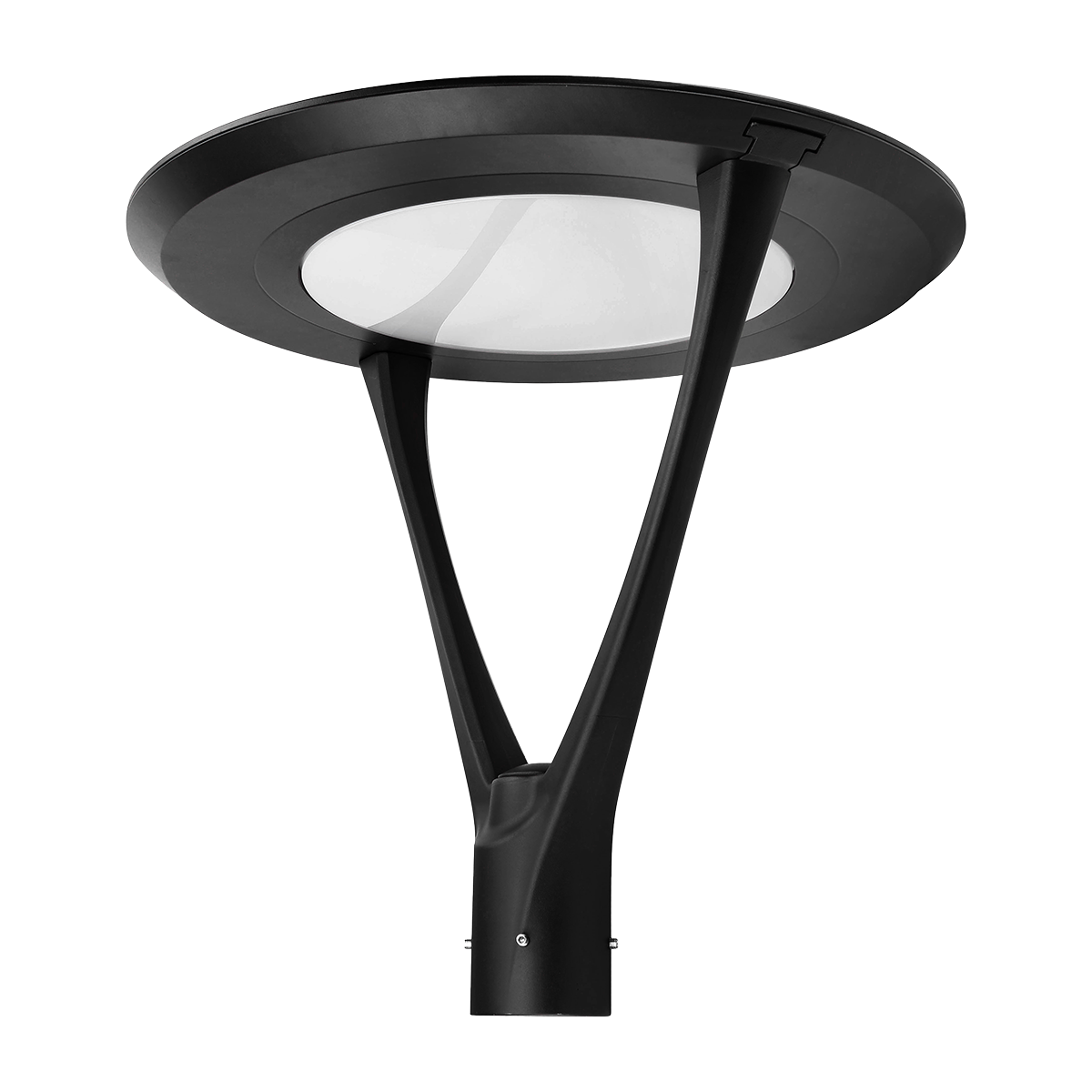 Black LED Post Top Light - 45W-130W Selectable, Tuneable CCT, DLC Premium