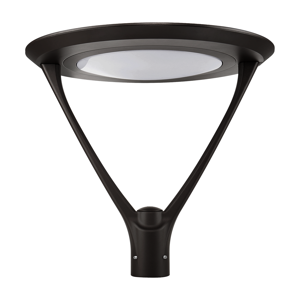 Black LED Post Top Light - 45W-130W Selectable, Tuneable CCT, DLC Premium