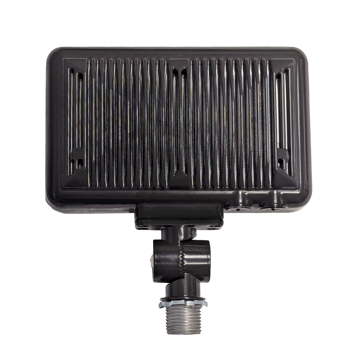 Back view of LED Flood Light RGBW 30W RAB X34 with mounting bracket and heat dissipation fins visible