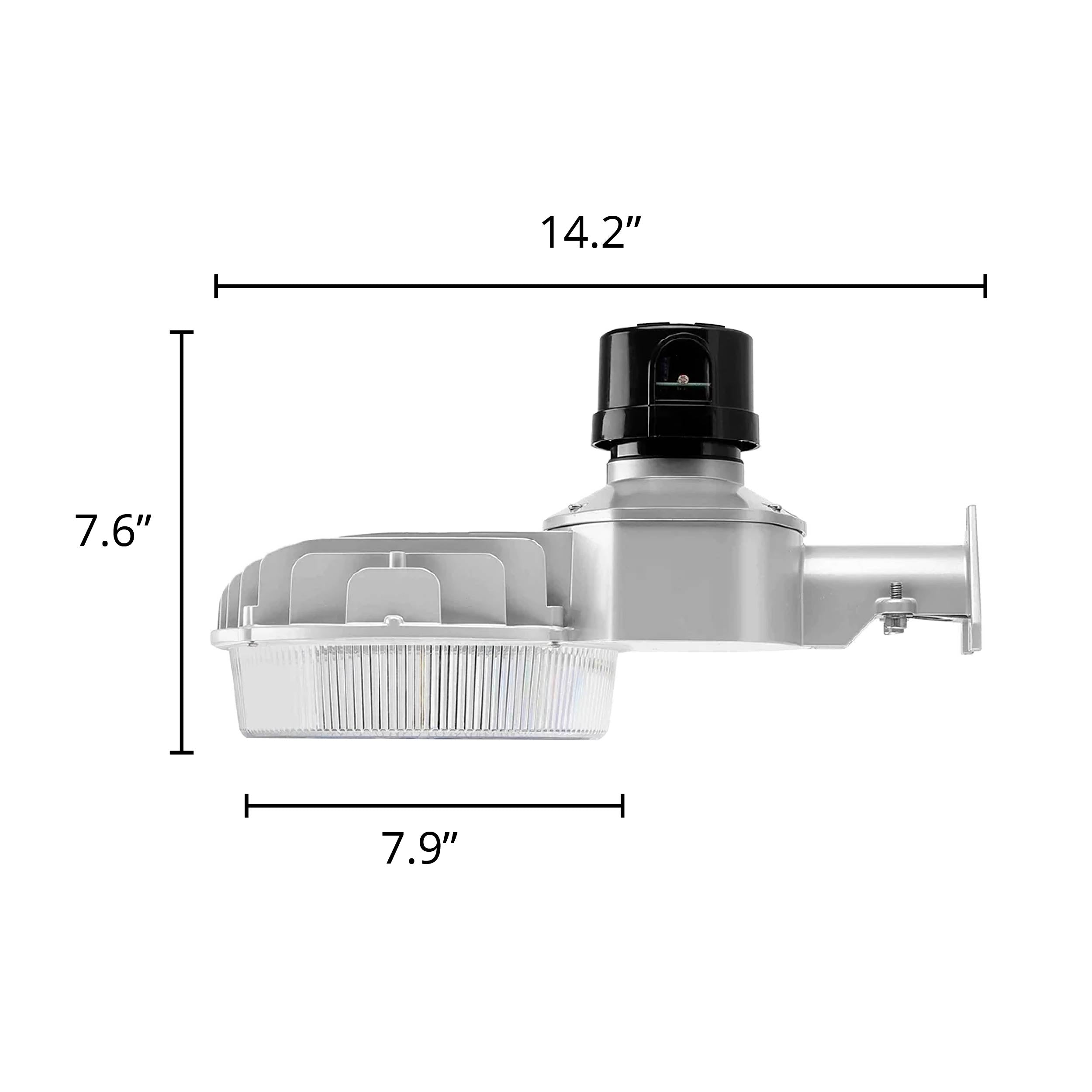 80W Selectable Silver Gray LED Barn Light with Photocell