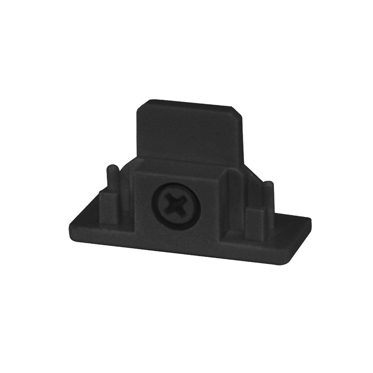 Dead End TRAC-MASTER® plastic track accessory for field-cut track sections with central screw detail