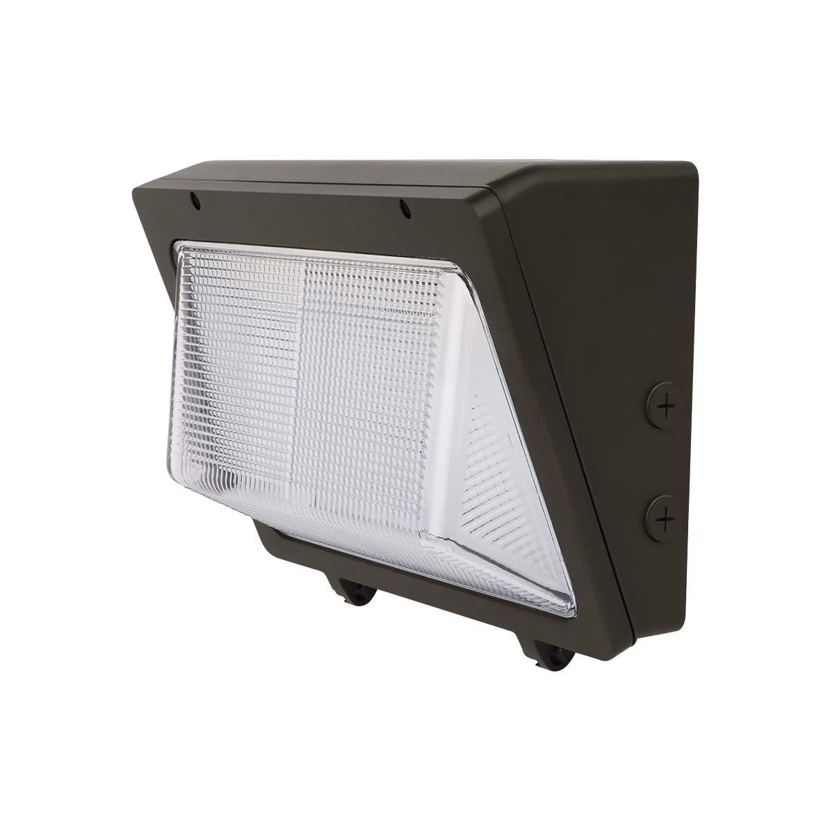 Black outdoor wall light fixture on a white background