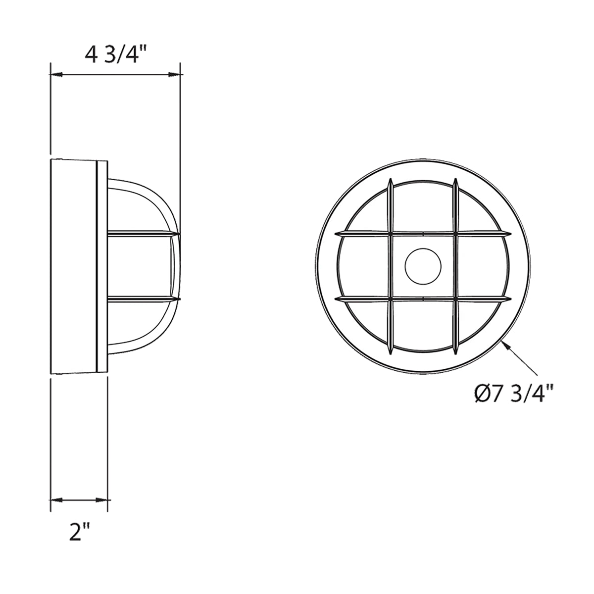 15W Selectable RAB Round LED Bulkhead Wall Sconce
