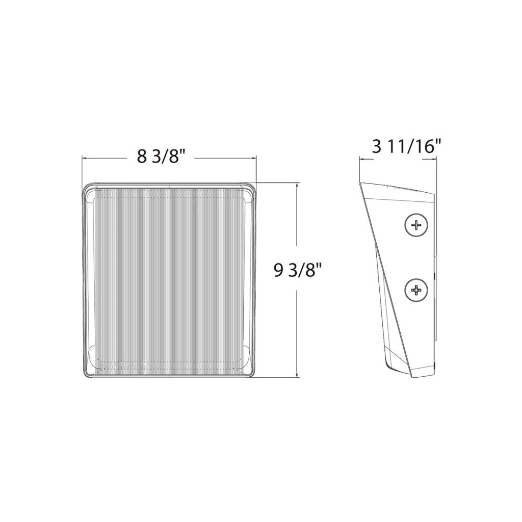 RAB W34S Semi Cutoff LED Wall Pack - 3CCT - 17/25/35W