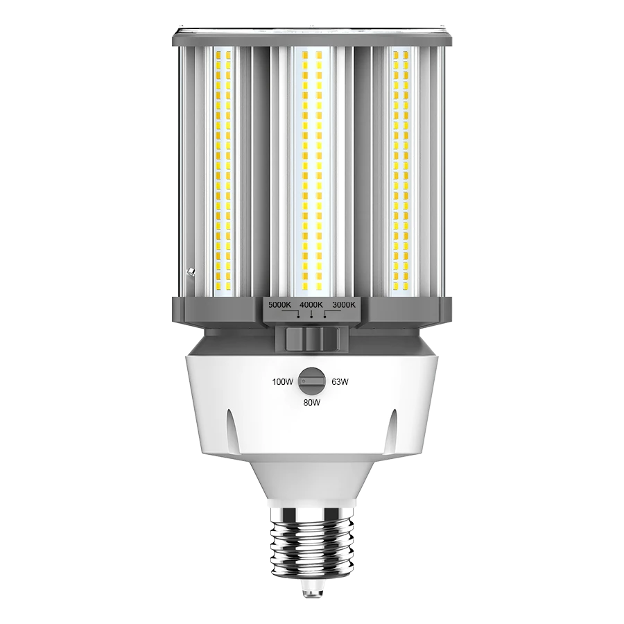 RAB LED HID Replacement Lamp - 63W/80W/100W - Wattage Selectable -  3000K/4000K/5000K CCT Selectable - Replaces 250W/320W/400W Metal Halide -  EX39 Base, image size:900x900