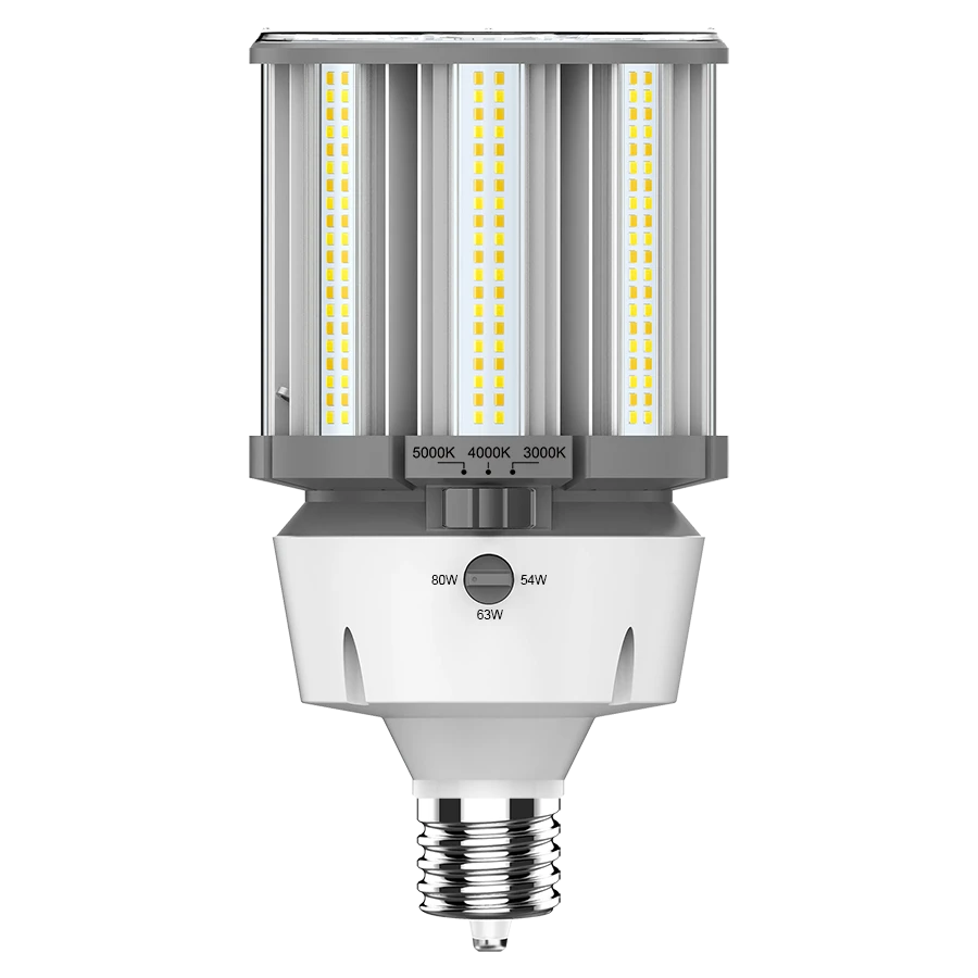 RAB LED Post Top Retrofit Lamp - 54W/63W/80W - Wattage Selectable - 3000K/4000K/5000K CCT Selectable - Replaces 200W/250W/320W Metal Halide - EX39 Base