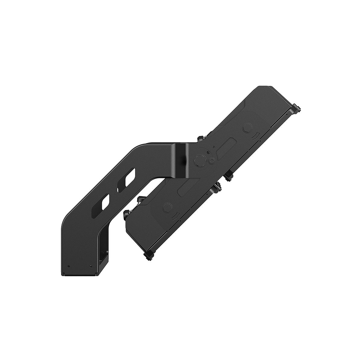 Black LED High Mast Light fixture with adjustable bracket for precise large-area illumination.