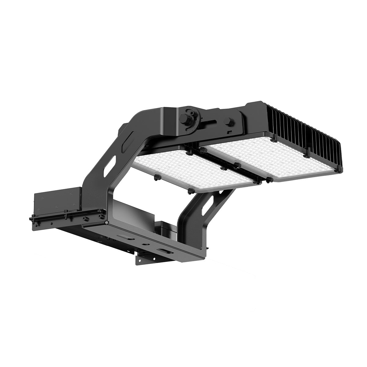 Modern LED High Mast Light fixture with adjustable bracket and modular design for large-area illumination projects