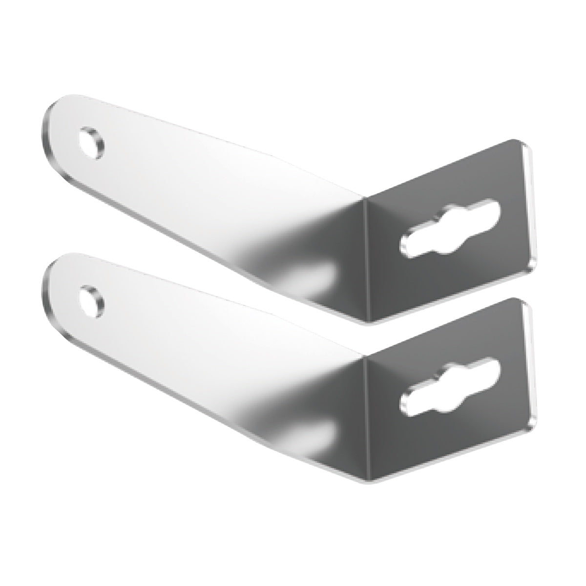Metal mounting brackets designed for Solar Sign Billboard and Area Light installation on vertical surfaces