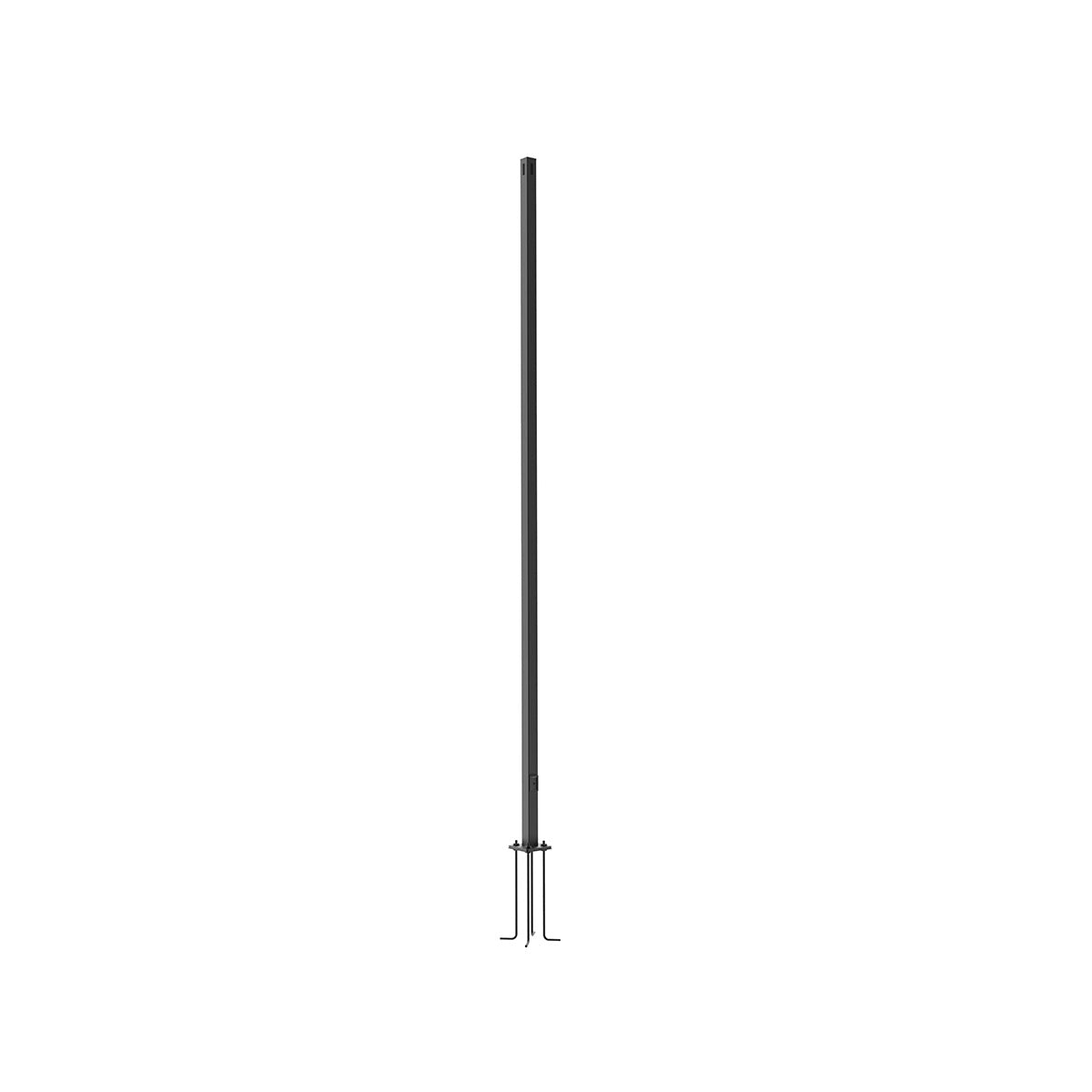 Square Steel Light Pole 4 inch with dark bronze finish and sturdy base for outdoor LED lighting fixtures.
