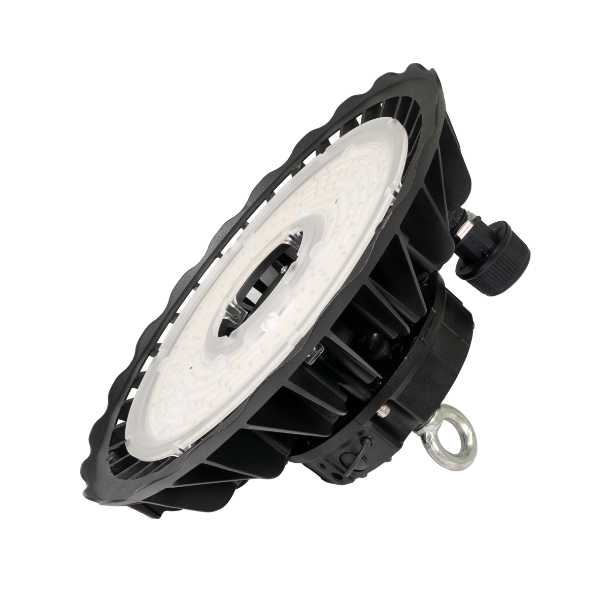 UFO LED Low Bay 2 CCT with adjustable wattage, durable design, and built-in dimming for versatile lighting needs
