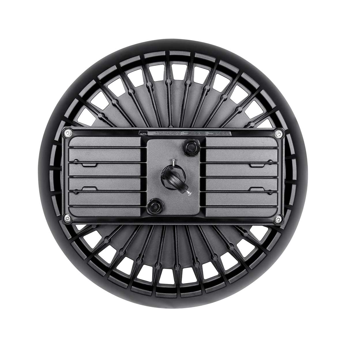 Top view of Value UFO LED High Bay showcasing its cooling fins and durable housing design