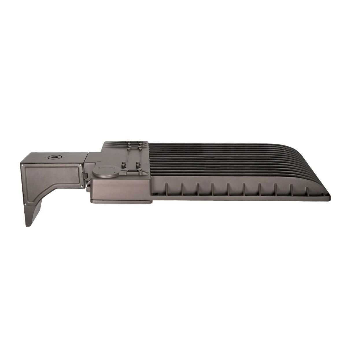 LED Shoebox Area Light 300W with rugged design, low-profile shape, and sealed die-cast housing for outdoor use.