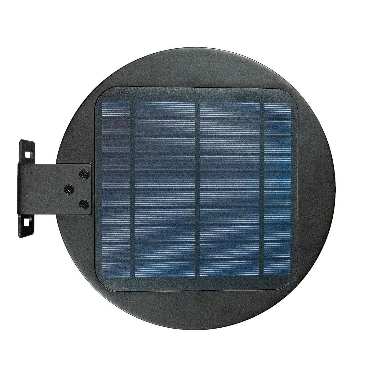 Solar LED Wall Mount Cone Fixture with integrated solar panel for efficient outdoor energy harvesting and lighting