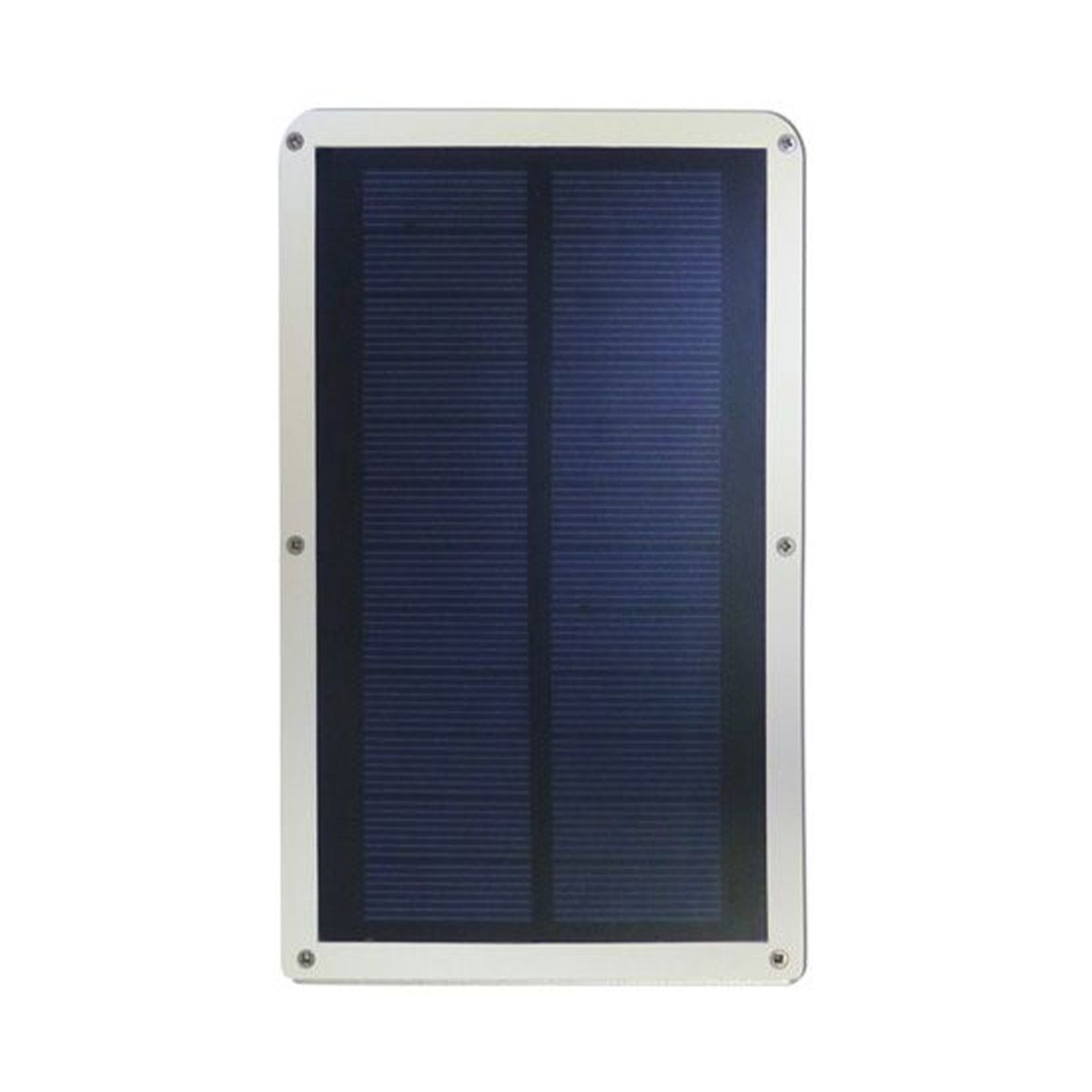 Compact solar panel for Solar LED Security Motion Light with durable frame and mounting holes for easy installation