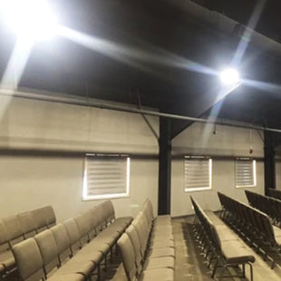 Worship Center Renovated with Dimmable UFO LED High Bay Fixtures