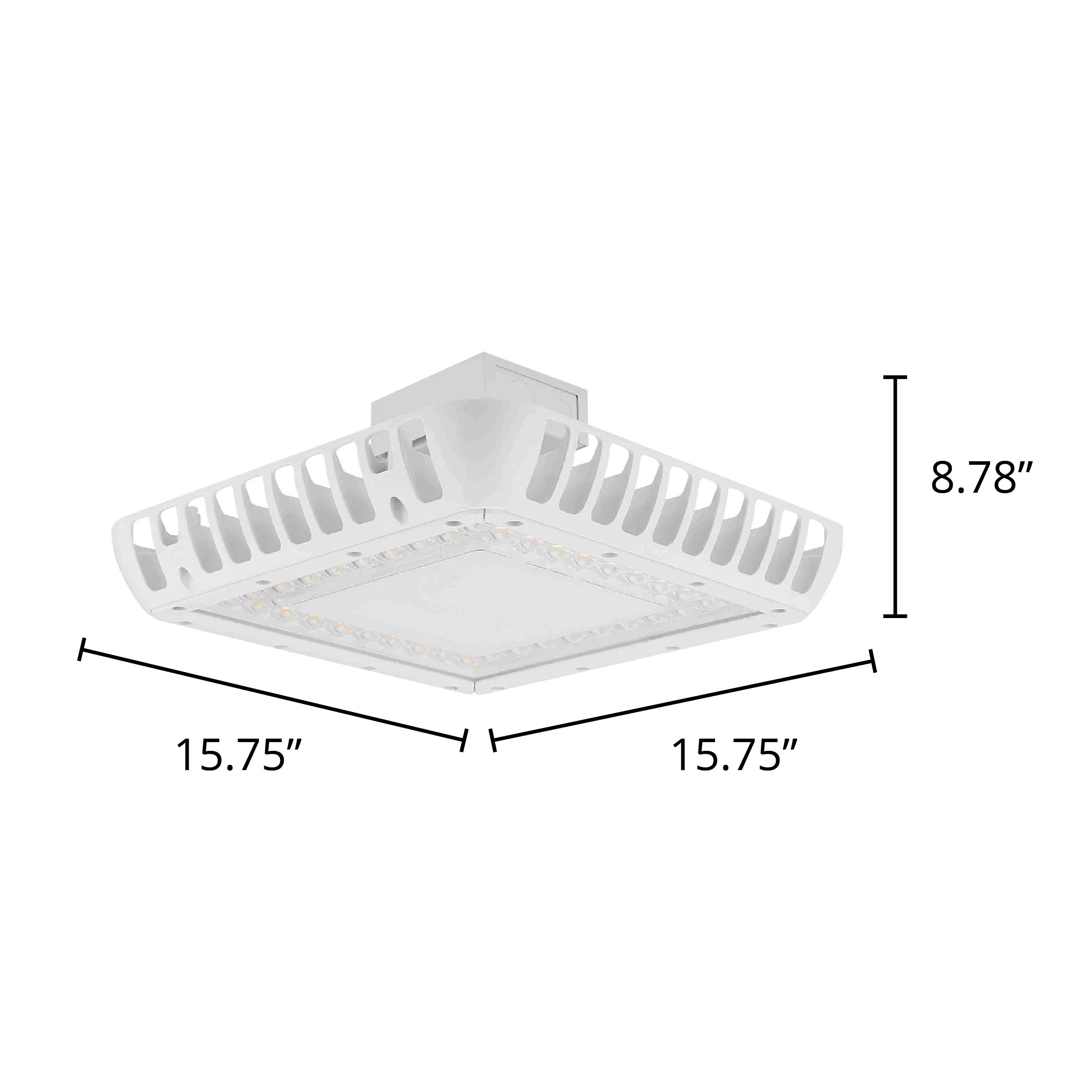 100W Selectable LED Canopy Light, Heights 12-30ft