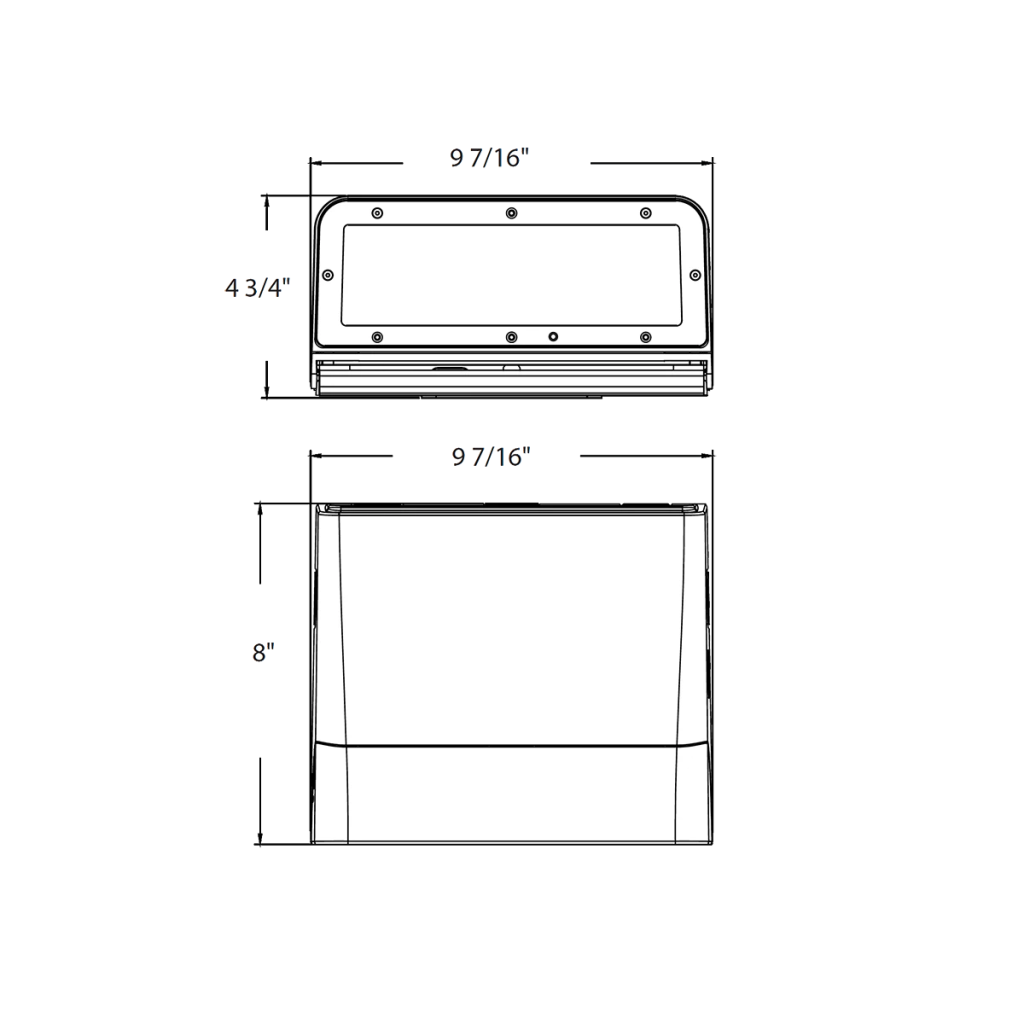 RAB SLIM22 Full Cutoff Adjustable-Throw Wall Pack - 3 CCT - 15/20/25/30W