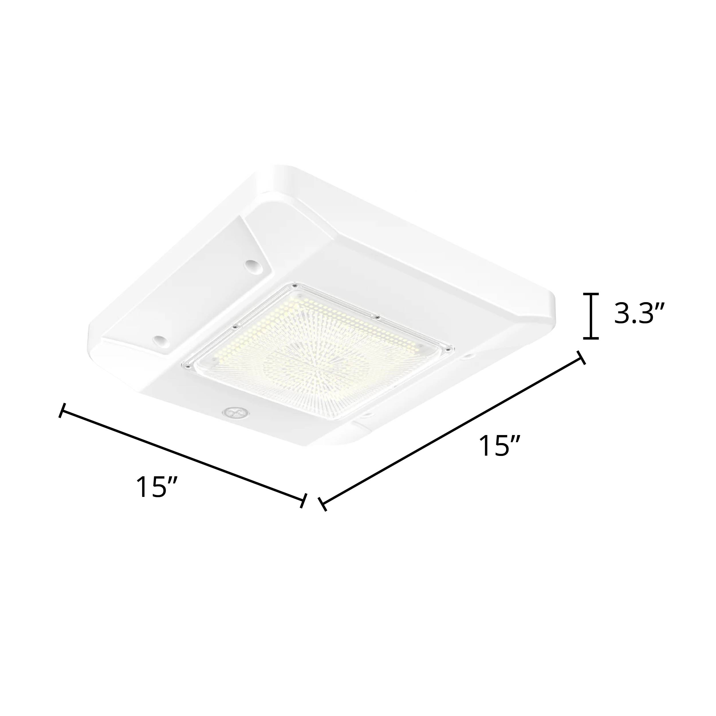 180W Selectable LED Gas Station Canopy Light, Heights Over 14ft