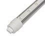 Close-up of 8ft LED Sign Tube Double Side 42W Type B with clear casing and white end cap showing connector details