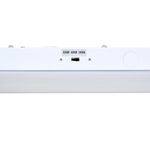 Close-up of 2ft LED Shop Light with 3 CCT switch showing 3500K, 4000K, and 5000K color temperature options