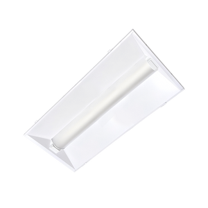 2x4 LED Troffer Retrofit adjustable wattage and color temperature with light diffusing lens for commercial ceilings
