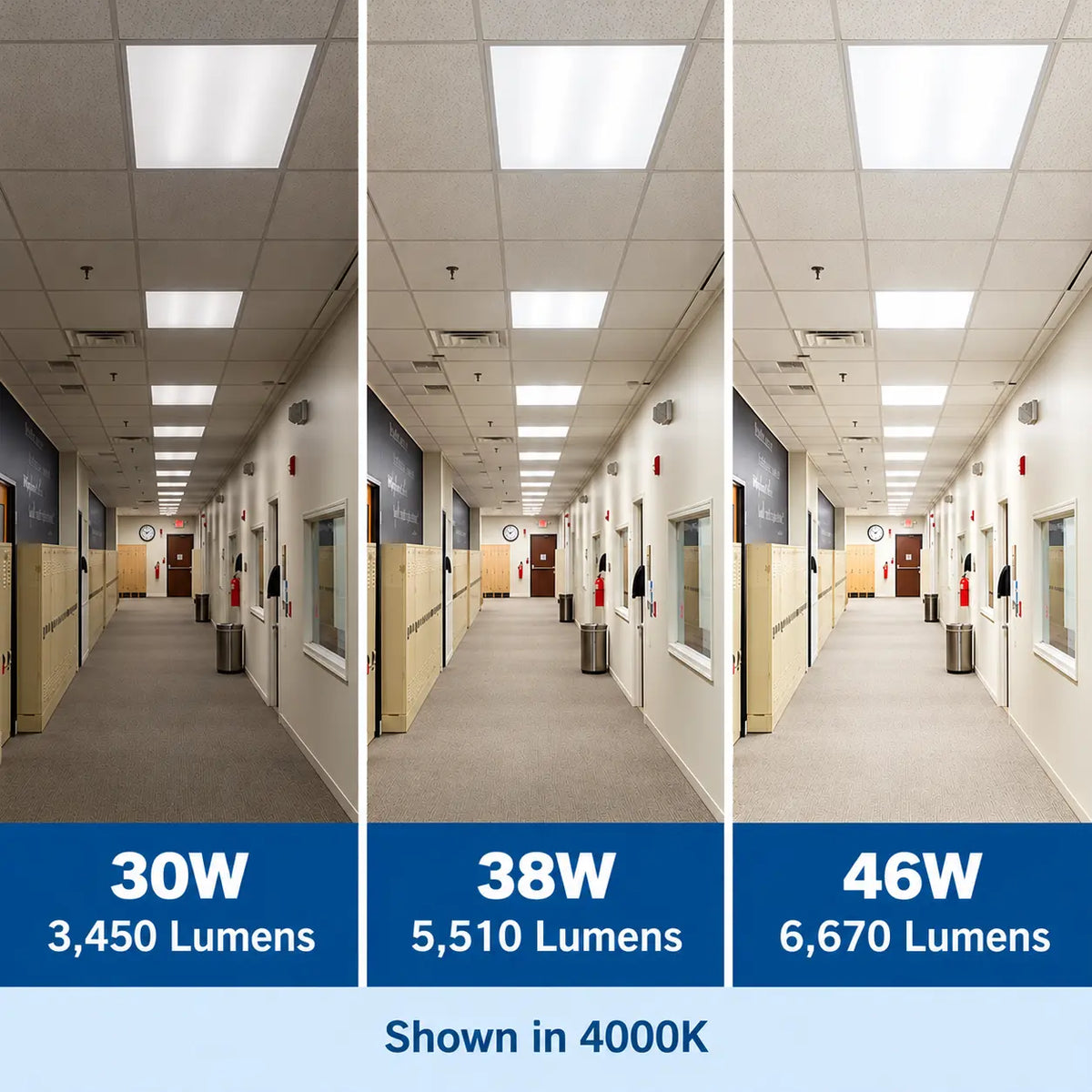 46W Selectable LED Magnetic Retrofit Kit, 2x4 & 1x4