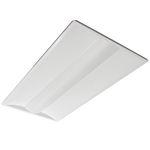 2x4 LED Troffer light fixture with sleek white finish and diffused lens for efficient indoor lighting applications