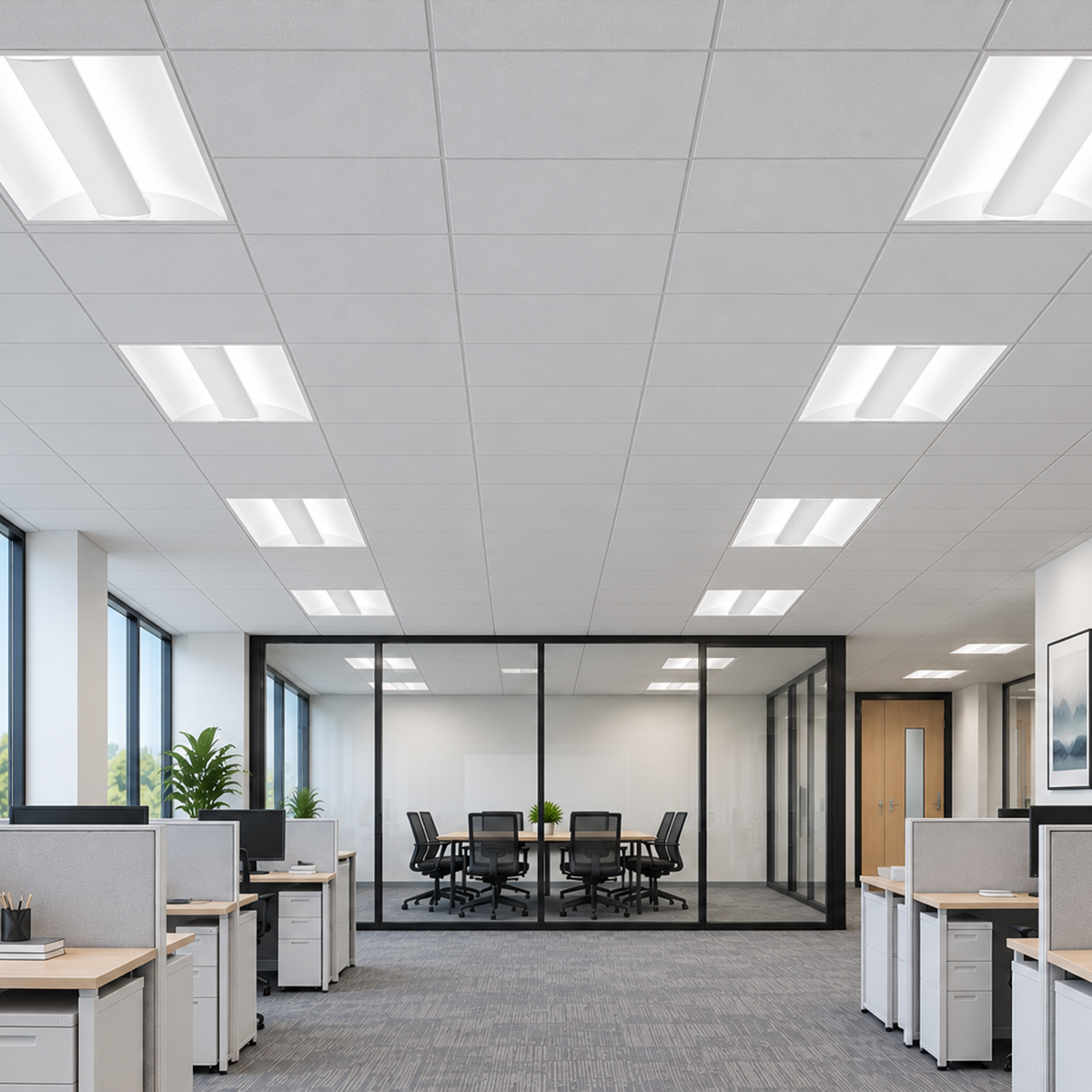2x4 LED Troffer 44W Selectable