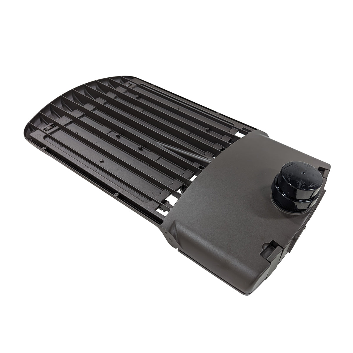 LED Shoebox Area Light with adjustable wattage and color temperature featuring swappable optics and sensor options