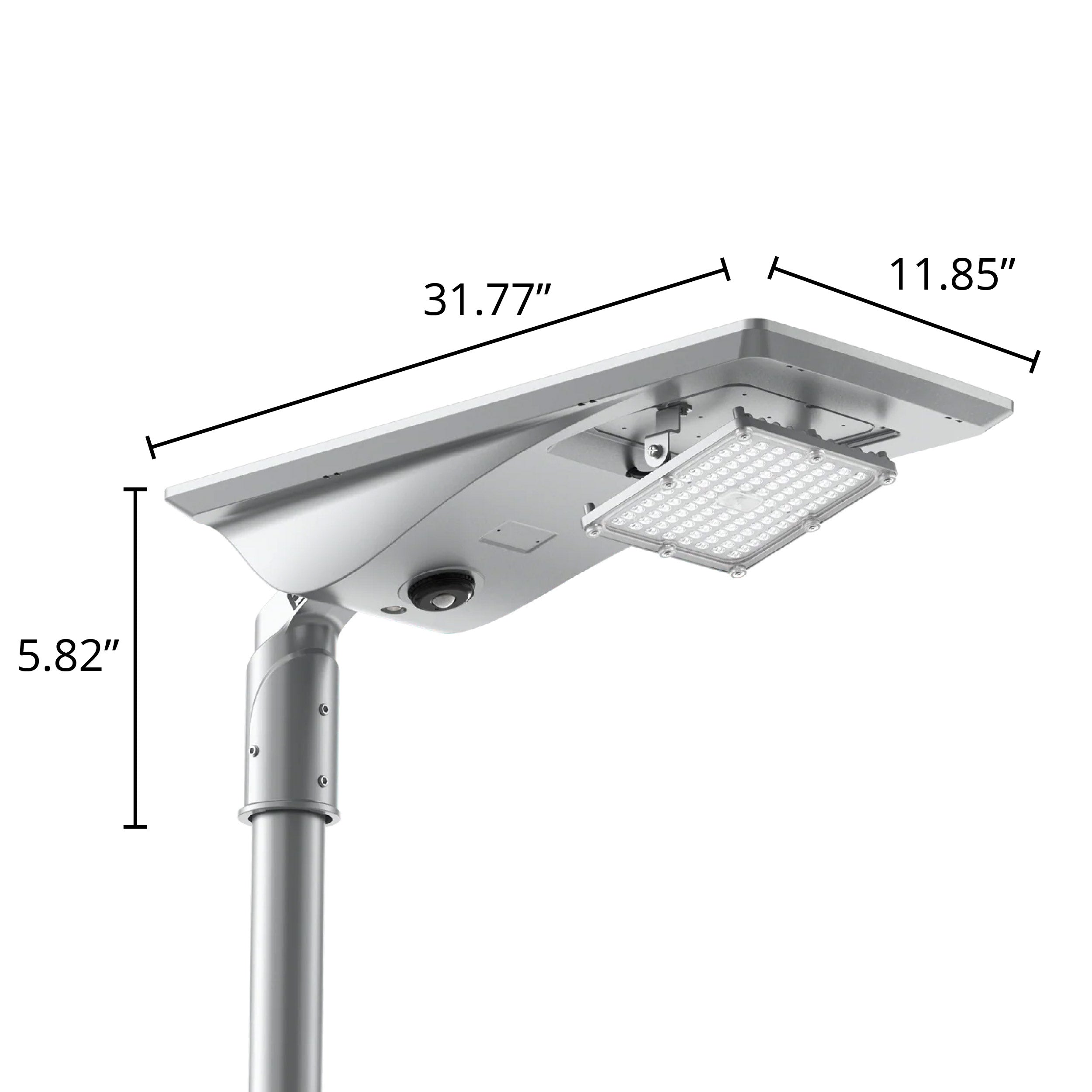 30W Solar LED Area Light with Lens Tilt