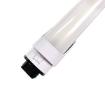 Close-up of a 46 inch High Output LED Tube 20W R17D Type B with rotatable locking end cap for easy installation