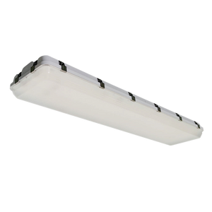 4ft LED Vapor Tight High Bay light with durable housing and adjustable 3 CCT settings for industrial use