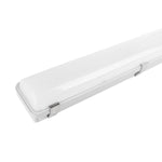 8ft LED Vapor Tight light fixture with durable housing and metal clips for rugged industrial environments