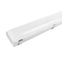 8ft LED Vapor Tight light fixture with durable housing and metal clips for rugged industrial environments