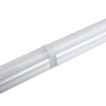 Close up of 8ft LED Narrow Strip Light linked with connector for continuous lighting in commercial spaces