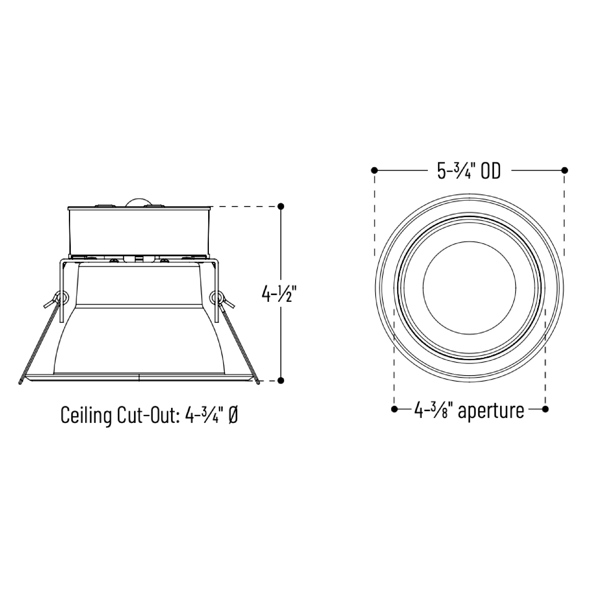 4" 12W Selectable Nora Quartz Architectural LED Downlight
