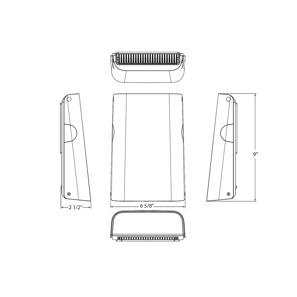 RAB SLIM15 Full Cutoff Wall Pack - 13/25/34W