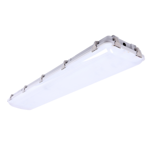 4ft High Bay LED Vapor Tight light fixture with NSF rating and 3-CCT options for durable commercial use