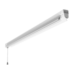 4ft LED Shop Light Linkable 23W Maxlite SL Series with pull chain and sleek white design for bright workspace lighting