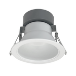 4" Architectural LED Downlight with white trim, designed for recessed lighting and flicker-free dimming.