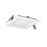 4" Square LED Downlight 5-CCT 10W Nora FLIN E thin recessed wafer with adjustable mounting clips