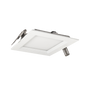 4" Square LED Downlight 5-CCT 10W Nora FLIN E thin recessed wafer with adjustable mounting clips