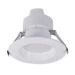 4" Universal LED Downlight 5-CCT with white baffle trim and slim design for easy installation and dimming compatibility